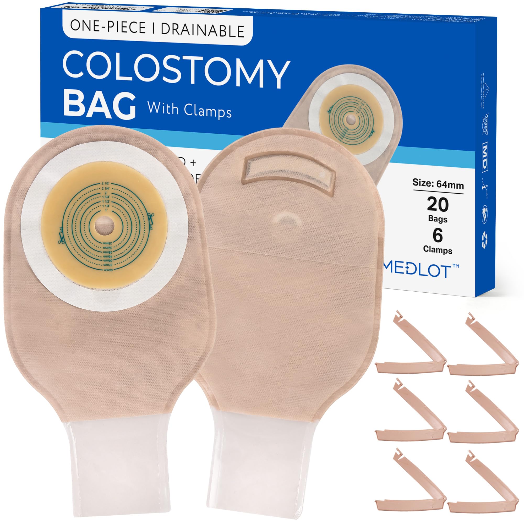 Amazon | LotFancy 20排水可能袋 - 人工肛門回腸 ストーマケア 閉鎖と